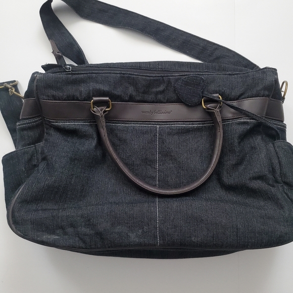 Wendy Bellissimo Handbags - Wendy Bellissimo Slouchy large diaper bag with handles & long strap - dark grey